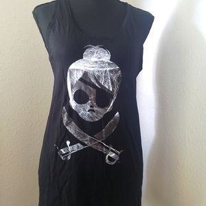 Just In: Brand New Ladies Raw Threads Athletics Pirate Girl Racerback Tank